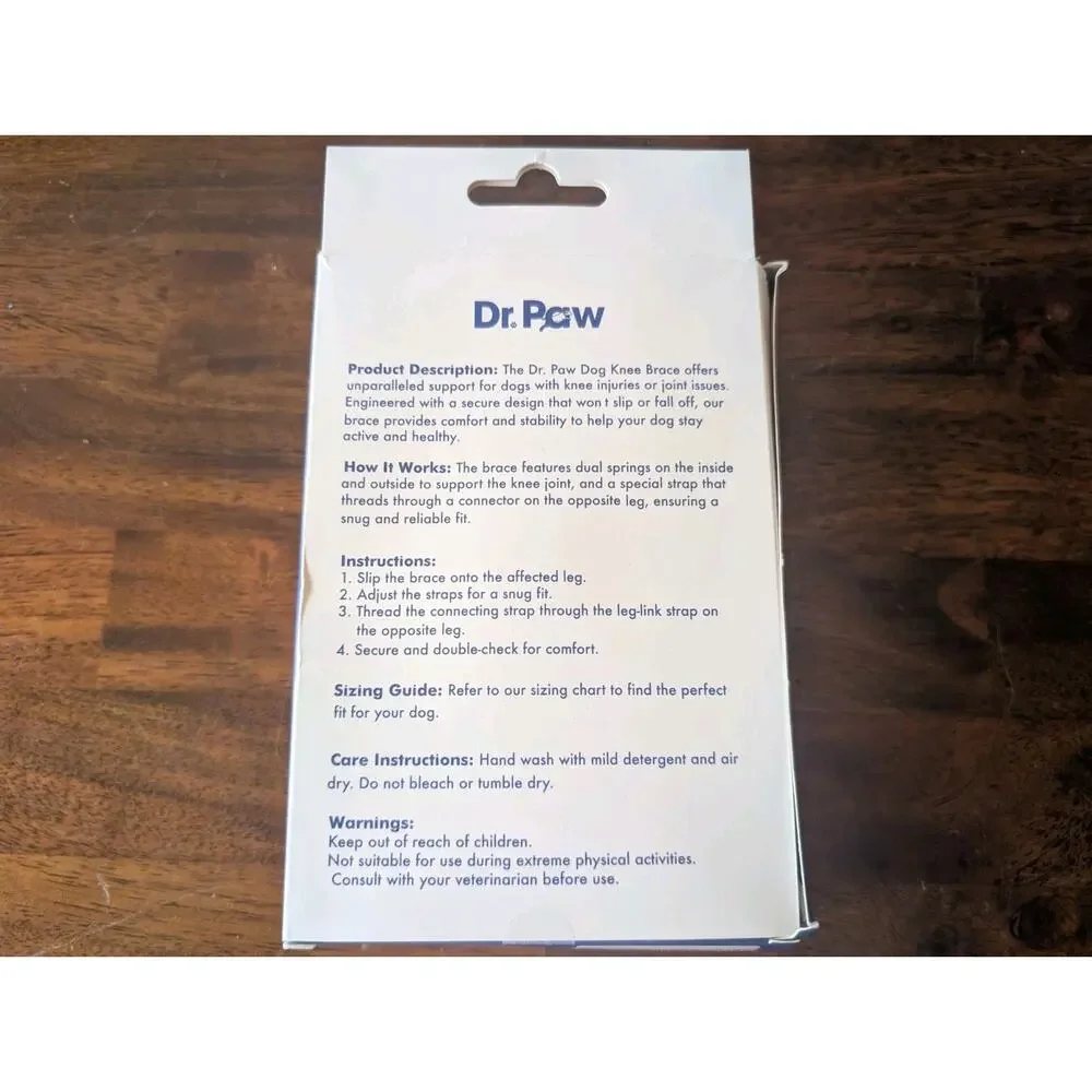 Dr Paw Dog Knee Brace Support Adjustable ACL Injury Joint Stabilizer Pet Leg...